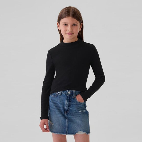 GAP Kids Girls Mockneck Long Sleeve T-Shirt L (10) true black NWT - Picture 4 of 5